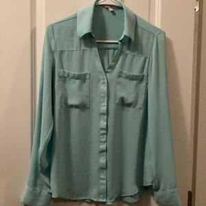 Turquoise/aqua button down portofino